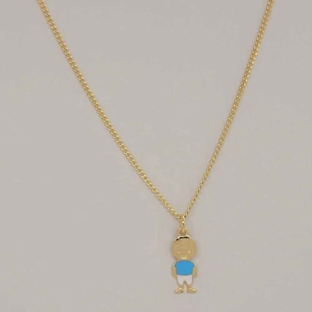 last one Brand New Brazilian 18k Gold Filled Boy Necklace - Picture 2 of 4